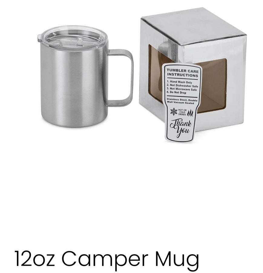 12 oz CAMPER COFFEE MUG - CUSTOM ORDER