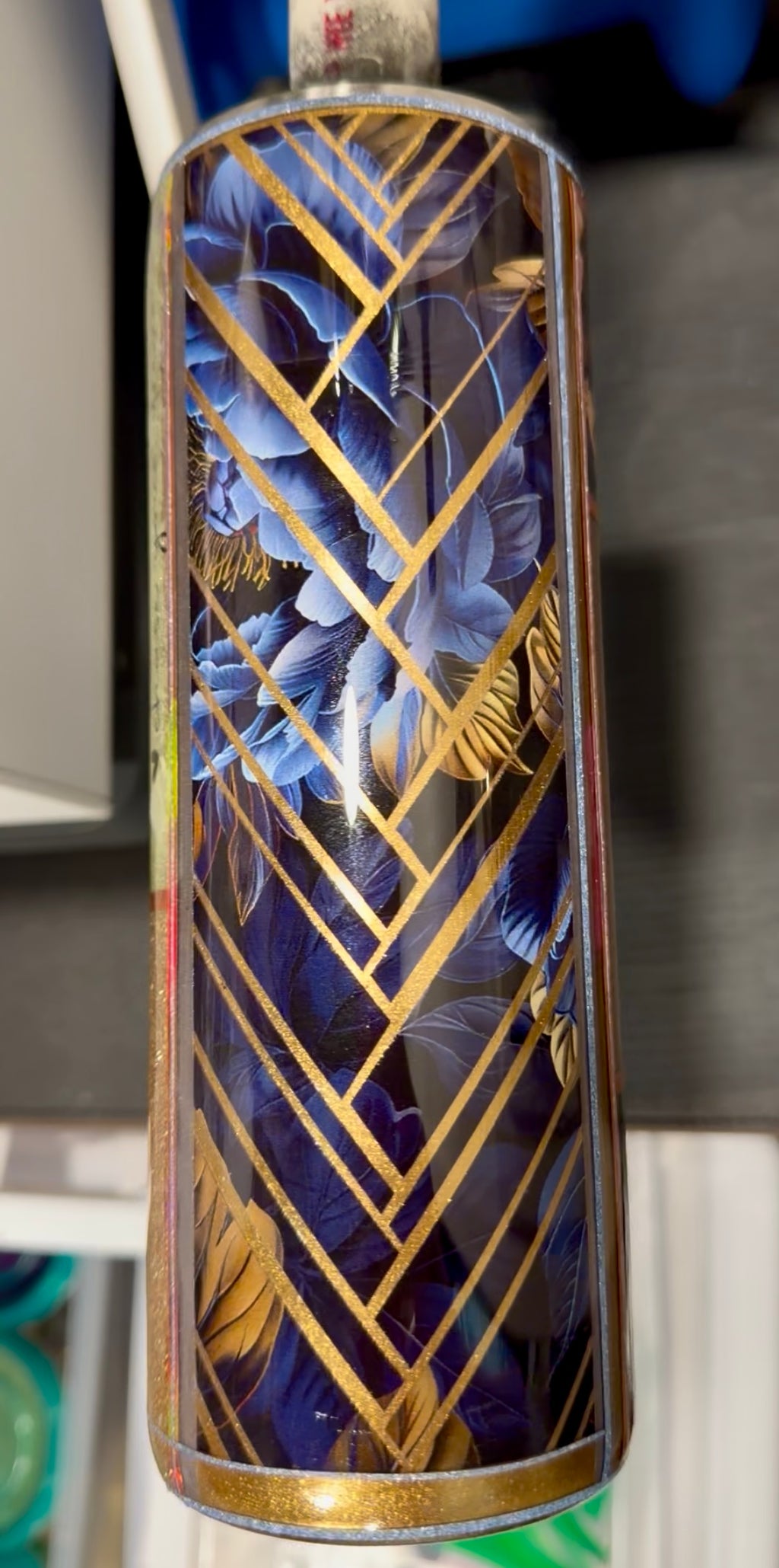 20 oz Skinny - blue copper